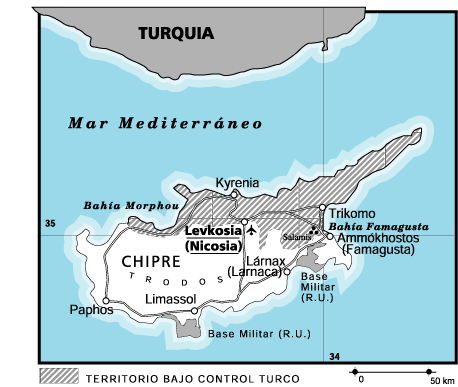 Chipre Mapa